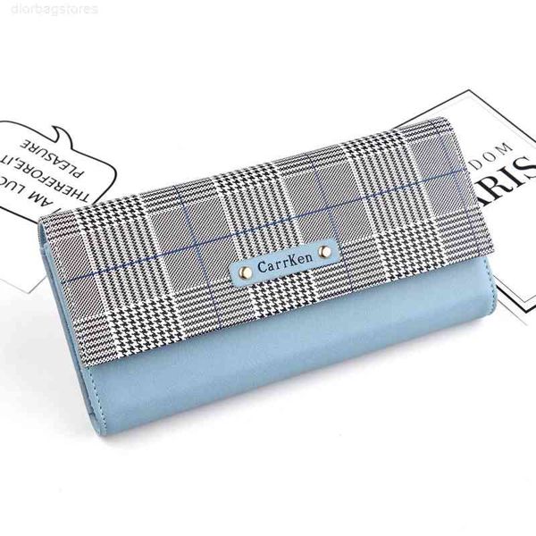 

wallet trendy korean versatile women's long checkered handbag sweet lady, Red;black