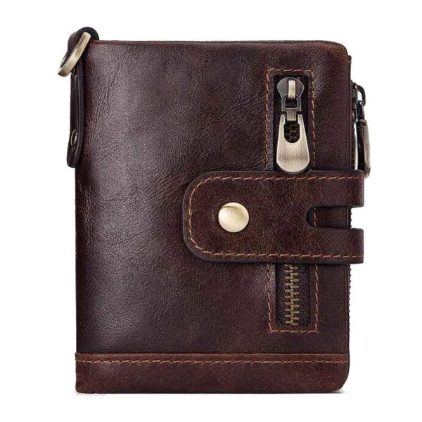 

wallets western rfid multifunction three folded cow leather zipper hasp men wallet fashion genuine coin purse, Red;black