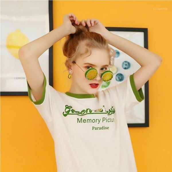 

women's t-shirt oversize lolita style short sleeve t shirt women summer harajuku japan cute tees schoolgirl young clothes, White