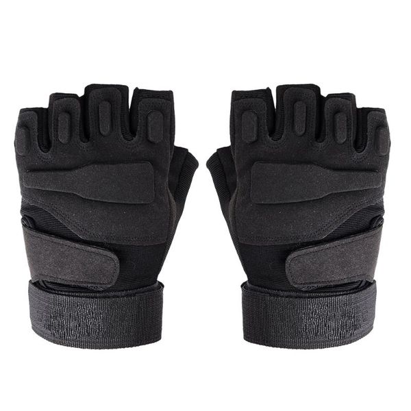 

cycling gloves half finger tactics outdoor sports protective warm (black size)