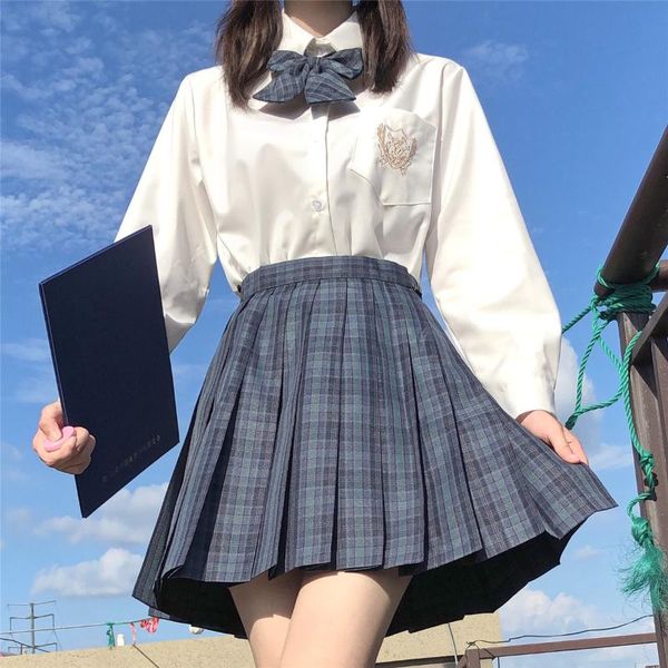 

clothing sets make spot seaweed jk white wind long sleeve skirt