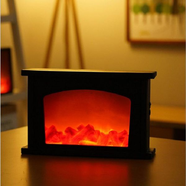 

wall lamp led fireplace flame lantern lamps effect light bulb simulated night courtyard living room decor
