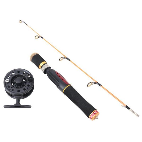 

winter mini ice fishing rod reel combo anti e guide spinning pole outdoor tackle set supplies baitcasting reels