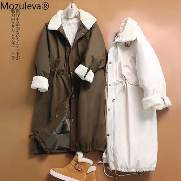 

white duck down and jacket women's autumn winter coat thickened clothing 210427, Black