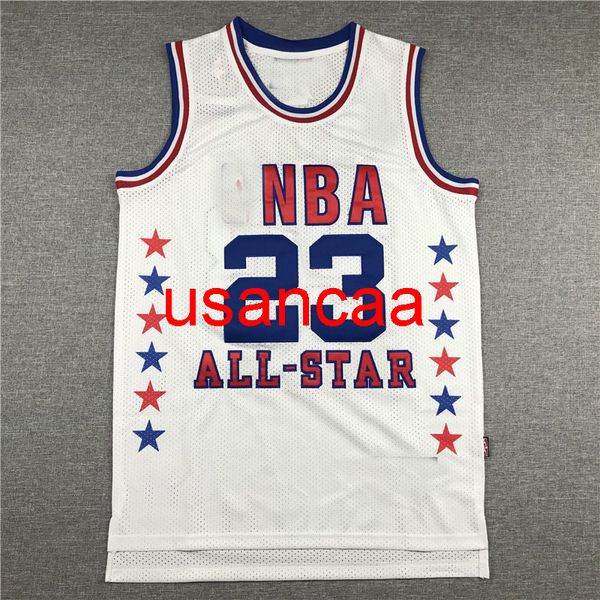 Masculino bordado 23# Michael 2020 Temporada 03 All Star White Basketball Jersey S M L XL XXL