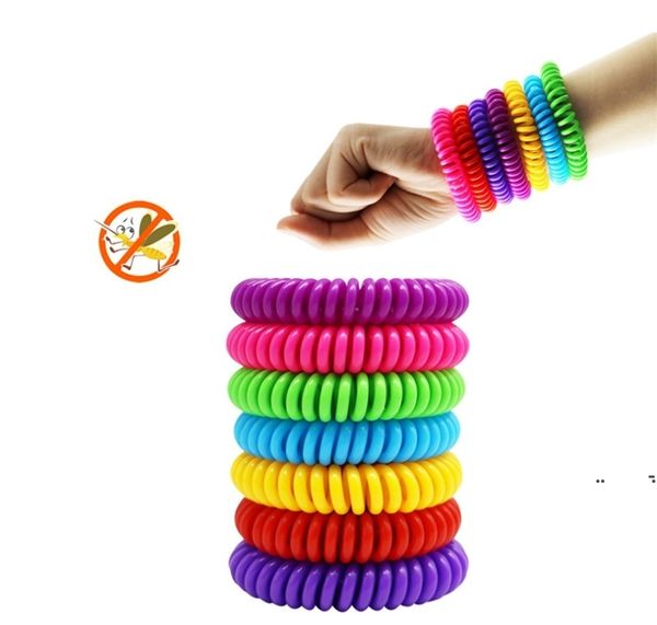 NEWShipping Bracciale repellente per zanzare naturale sicuro Cinturino da polso a spirale impermeabile Protezione contro gli insetti per interni ed esterni Parassiti per bambini EWA5968