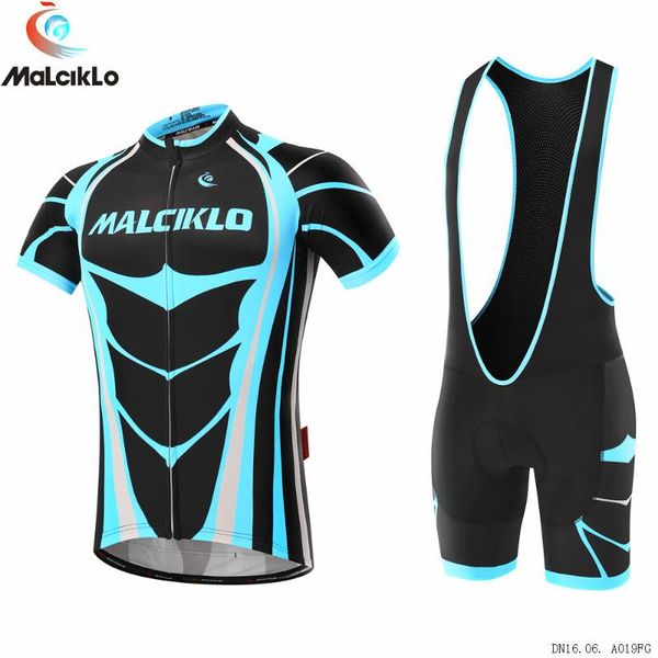 

racing sets malciklo men cycling jersey mtb bike pro team tricota mountain bicycle clothing, Black;blue