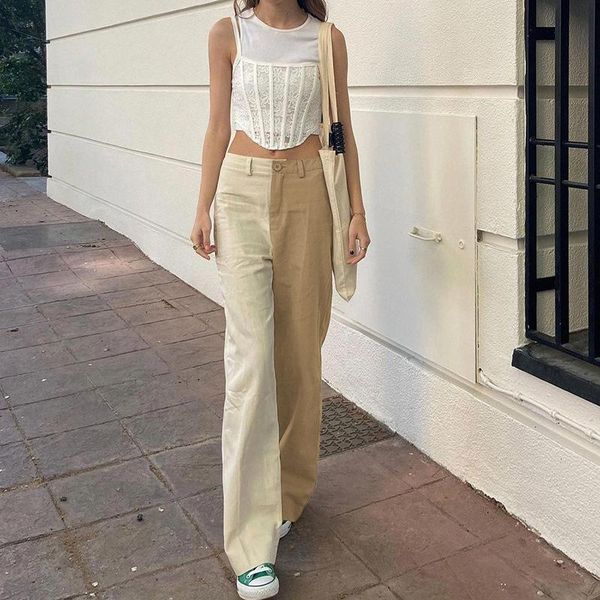 

women's jeans 2021 autumn streetwear patchwork denim for women vintage harajuku high waist cargo pants fashion loose 90s trousers, Blue