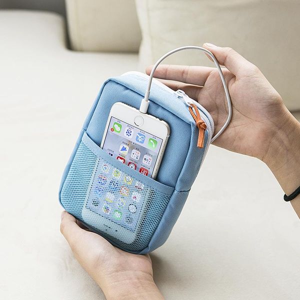 

digital storage bag polyester waterproof data cable charging treasure hard disk phone wholesale cosmetic bags & cases