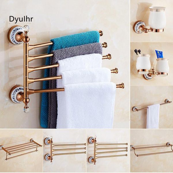 

luxury wall mount all copper rose gold design paper roll holder toilet tissue box bathroom accessories bath accessory set