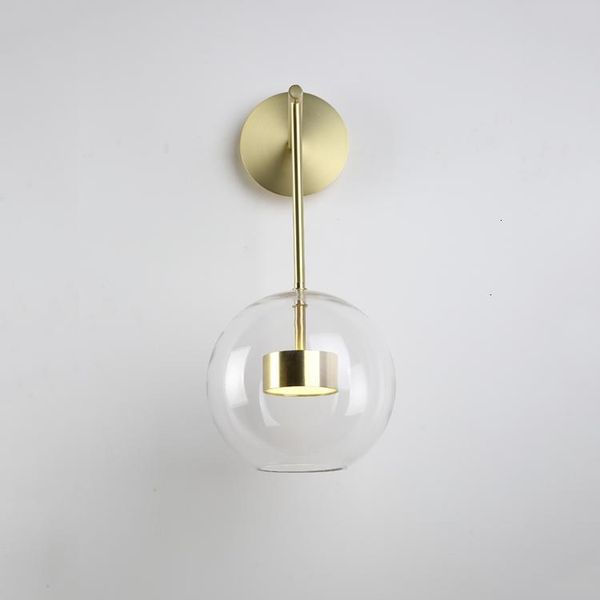 

wall lamp clear glass nordic modern lamps energy saving crystal el bathroom light luminaire applique steam punk
