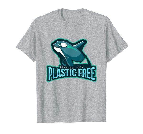 

Keep Our Sea Plastic Free Ocean Environmental Graphic T-Shirt, Mainly pictures