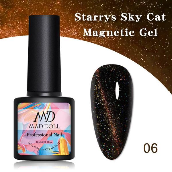 

nail gel 8ml polish cat magnetic glitter sequins soak off uv varnish nails diy art varnishes, Red;pink