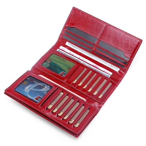 

wallets clutch wallet for women female leather purse card holders coin money pocket long bolsas large capacity phone, Red;black