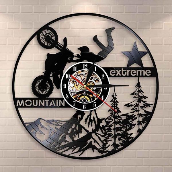 

mountain extreme sports lighting motorbike dirt bike watch led hanging lamp motorsport riding exclusive record wall clock clocks
