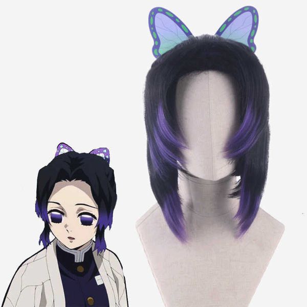 

master shengda ghost blade butterfly bear cosplay wig, Black