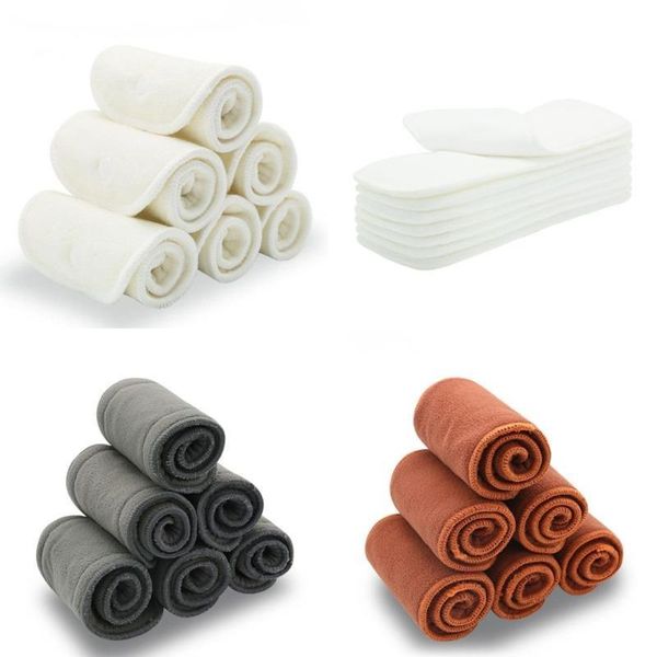

5pcs/set washable reusable diaper inserts bamboo cotton elastic insert boosters liners baby cover nappies charcoal cloth diapers