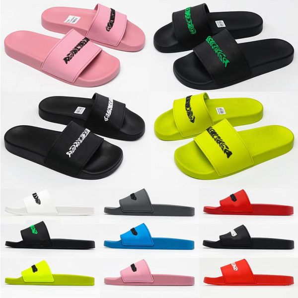 

eur box]2021 womens flip paris 3d printing flop sandals quality slippers mens summer slide shoes fashion wide flat bb logo size [wi sccs, Black