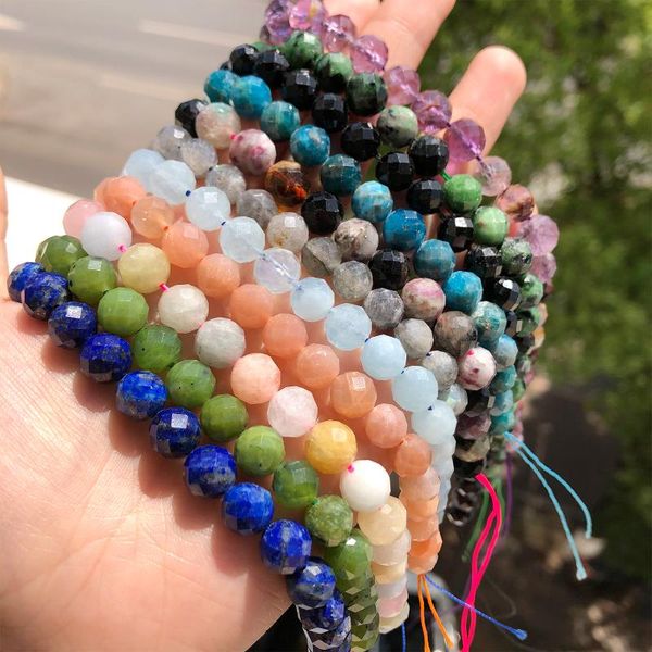 

other natural faceted stone round loose spacer gemstone beads for jewelry making diy bracelet necklace size 6/8mm 7.5inch wholesale
