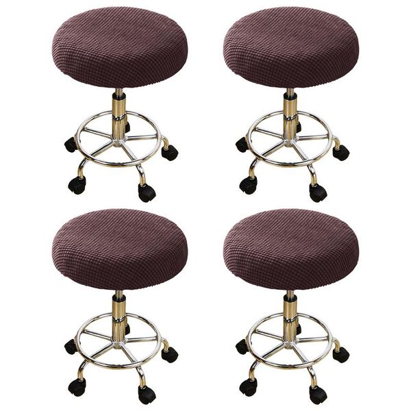 

chair covers 4pcs office anti scratch soft bar stool cover dining room stretch velvet waterproof washable kitchen slipcover home decor round