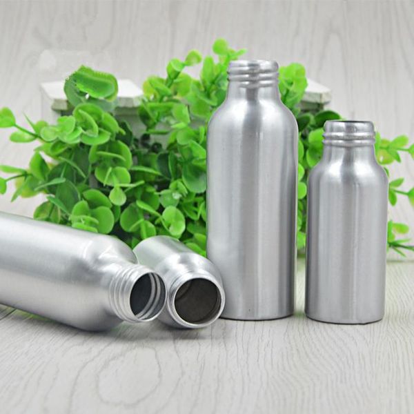 

250ml portable travel perfume cosmetic make up aluminum silver spray refillable bottle metal water multiple size storage bottles & jars