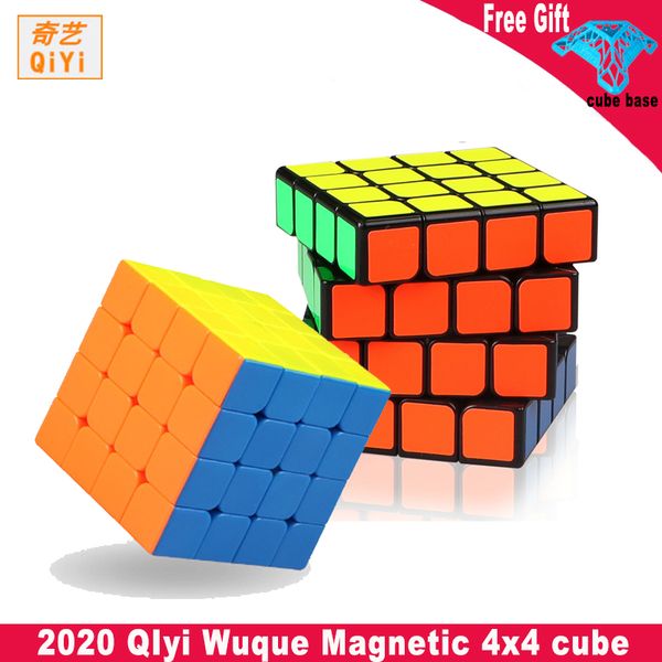 

2021 WintopCubes QIyi Wuque Magnetic 4x4 magic speed cube Mofangge Magnetic Magic Cube 4 layer Cube For Toys Children