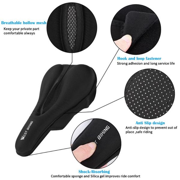 

bike saddles bicycle hollowed seat pad saddle cover mtb cushion portable waterproof cycling elements for west biking