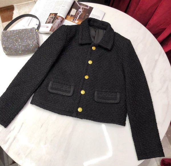 

women's jackets wk08342 fashion women coats & 2021 runway luxury european design party style clothing, Black;brown
