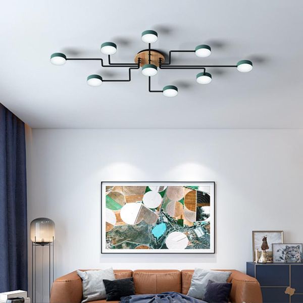 

ceiling lights nordic modern living room lamp creative round lampshade led chandelier villa indoor el factory direct sales