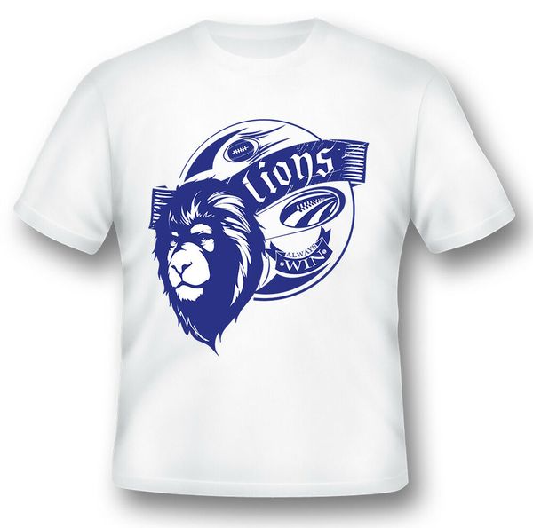 

lions always win sports football black or white tee shirt, White;black