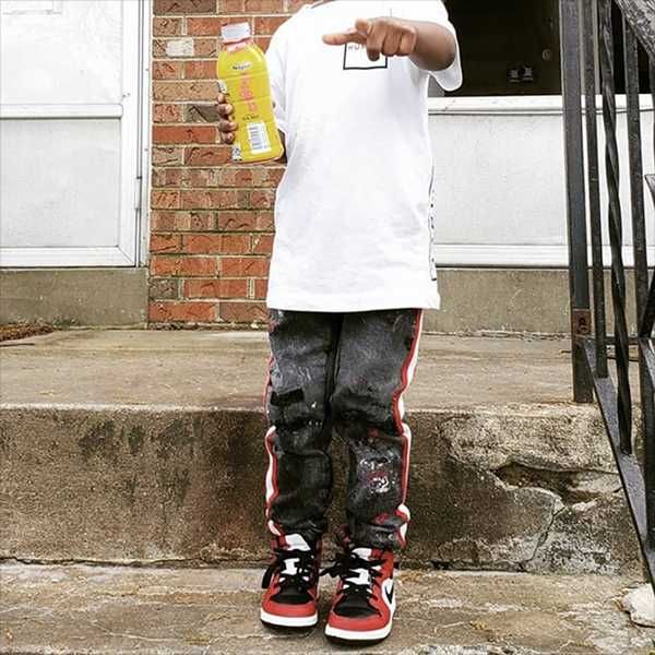 

jeans baby clothes kids distressed boutique back to school, Blue