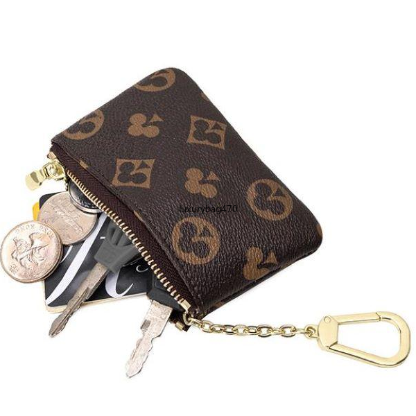 

mini short wallet key pouch zipper wallets coins men purse card holder luxurys designer leather holds classical women with original pvc clut, Red;black