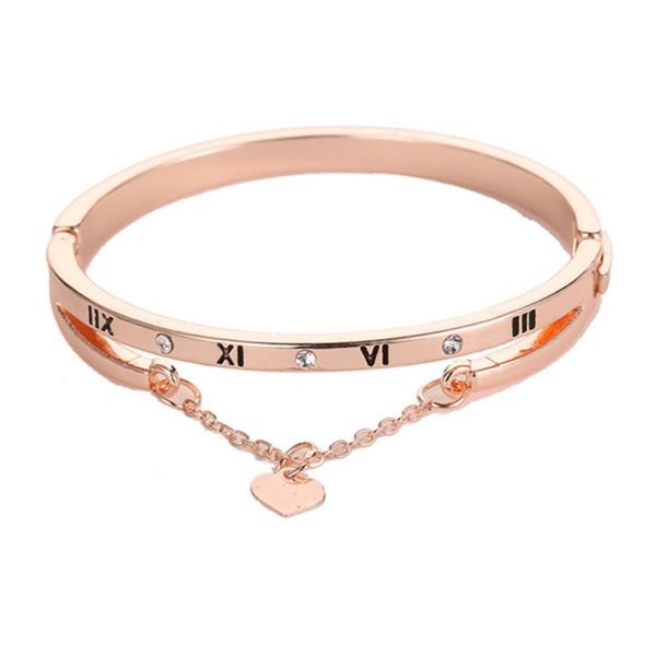 

hand catenary love roman digital tassel peach heart temperament versatile korean bracelet yiwu fashion jewelry, Golden;silver