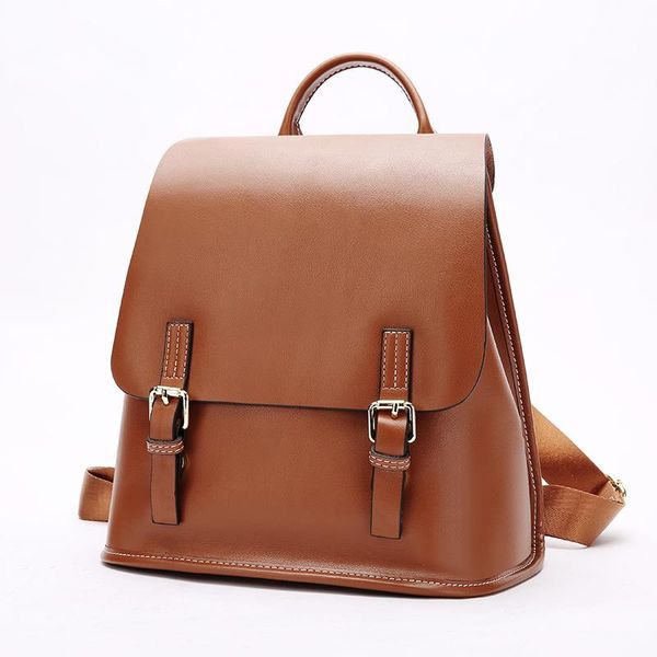 

school bags student style leather backpack