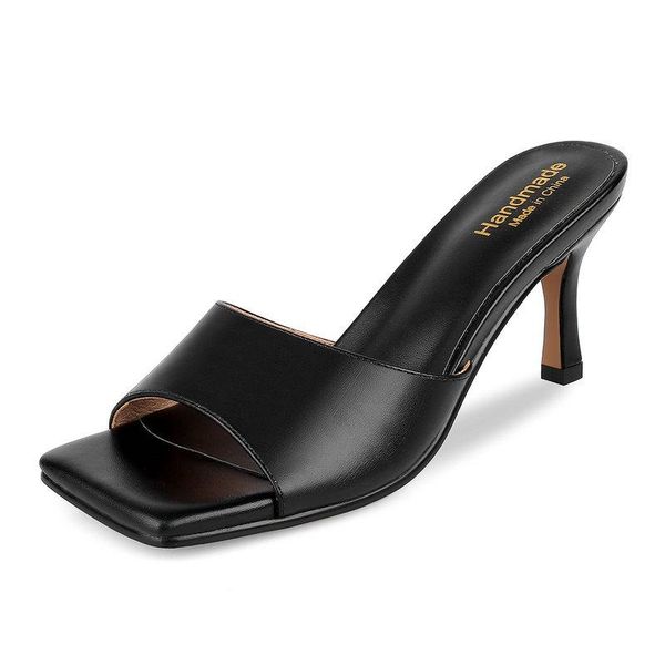 

fashion wedding prom shoes woman concise open-toed women slingbacks slippers elegant high heels pumps, Black