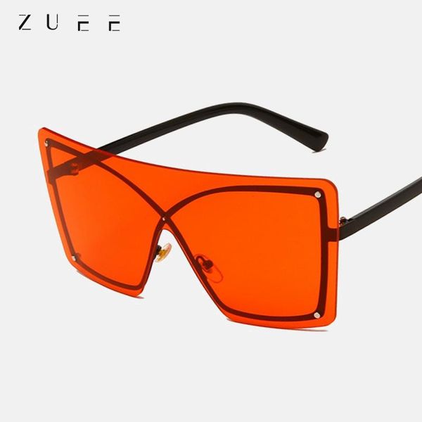 

sunglasses fashion oversized women 2021 rimless square sun glasses metal female shades uv400 men gafas, White;black