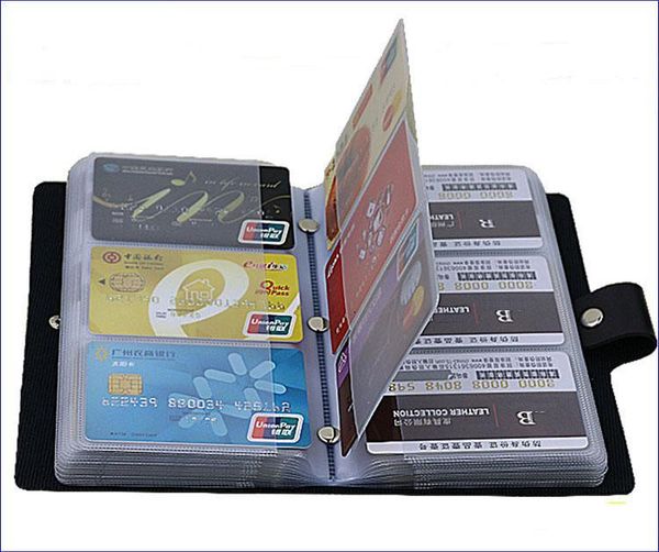 

wallets fashion women men card bags name id business holder leather 156 bank case black, Red;black