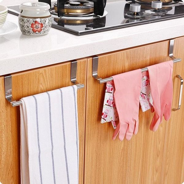 

towel racks kitchen stainless steel rack bathroom holder stand cabinet door hanging organizer shelf wall mounted towels bar