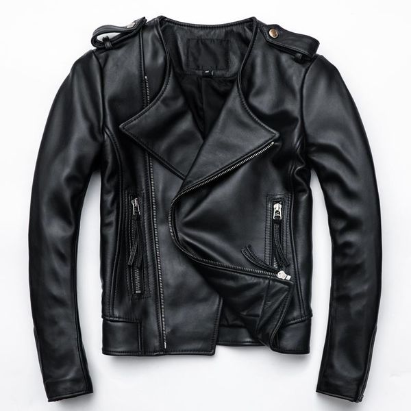 

women's leather & faux 2021 fashion black luxury genuine jackets women lambskin real short slim jacket coats female zippers streetwear