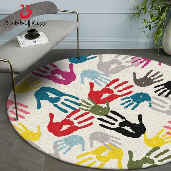 

carpets bubble kiss round rug color personality art for living room home decor carpet door floor mat customized bedroom area