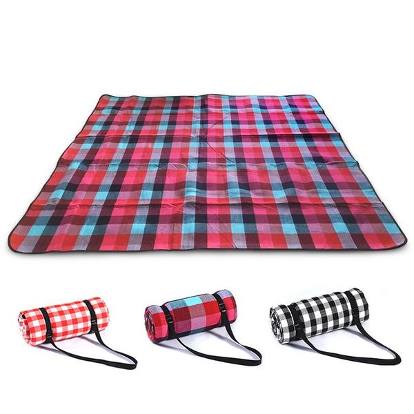 

plaid picnic blanket mat waterproof soft outdoor folding camping beach pads