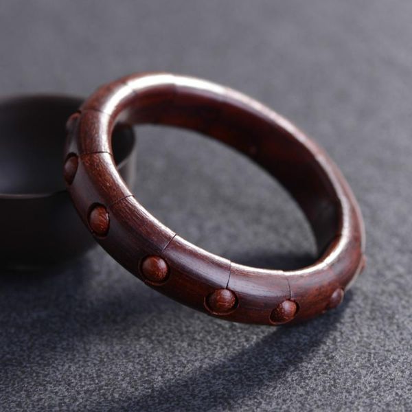 

beaded, strands natural rosewood beads couples bracelet wooden rosary ebony fashion jewelry bangle, Black