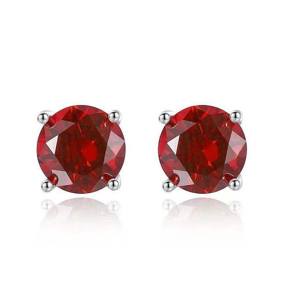 

Stud Versatile Simple Style Color Zircon Earrings, Golden;silver
