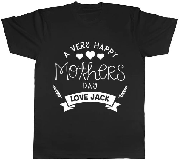 

personalised a very happy mothers day t-shirt tee, White;black