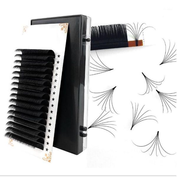 

16rows 22mm super long easy fanning eyelash extensions blooming volume eyelashes auto fans camellia individual lash extension1