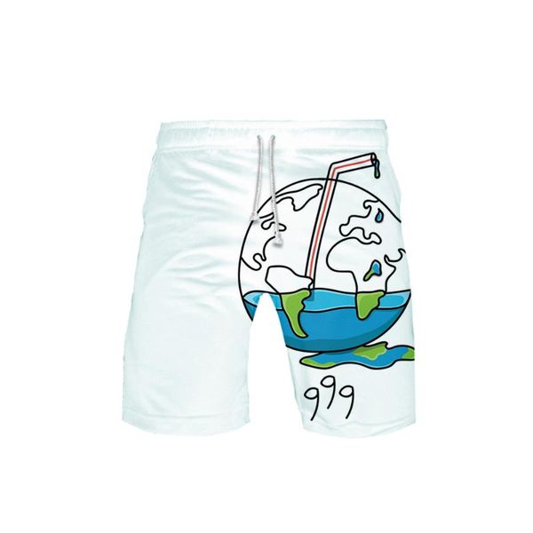 

hawaii 3d printed shorts male large size 2021 summer men's beach breathable quick-drying loose leisure, White;black