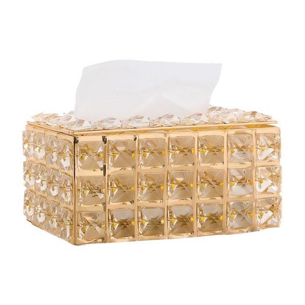 

tissue boxes & napkins crystal glass box holder nordic luxury handkerchief toilet paper case storage living room decor