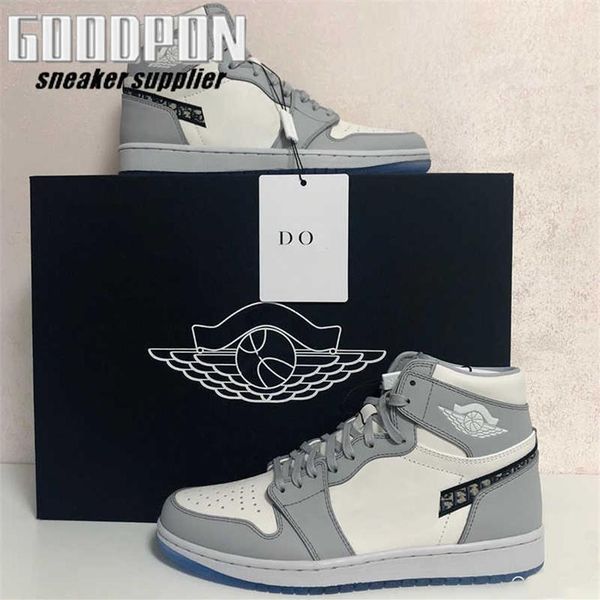

2021 jumpman 1 womens mens basketball shoes 1s white gray fashion sneakera46