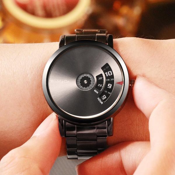 

wristwatches fashion creative stainless steel watch men's watches male men wristwatch luxury mens clock bayan saat, Slivery;brown