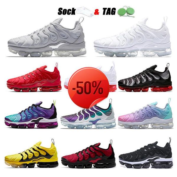 

boots plus tn running shoes for men women triple black white gradient hyper blue supernova brushstroke camo trainers outdoor sports sneakers